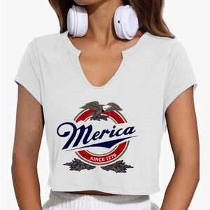 🇺🇸Merica Crop Tee